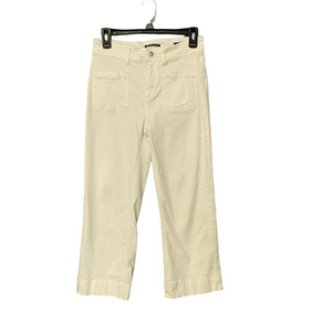 Buffalo David Bitton Brigette wide leg crop pants in a soft white shade. Sz 4/27